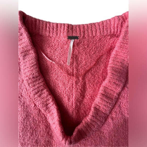 Free People Brookside Tunic Sweater size medium Pink Lightning - Picture 7 of 10